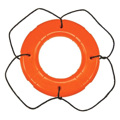 Taylor made 570 - 30&#034; orange polyethylene shell life ring with black rope