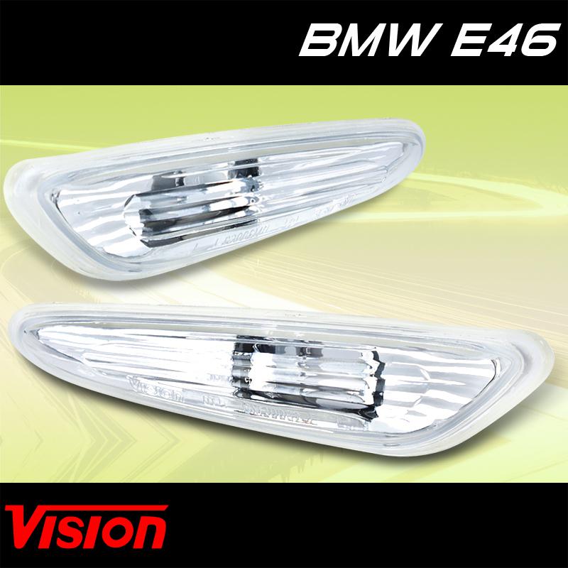 Bmw 02-05 e46 325i/330i sedan/wagon vision replacement clear side marker light