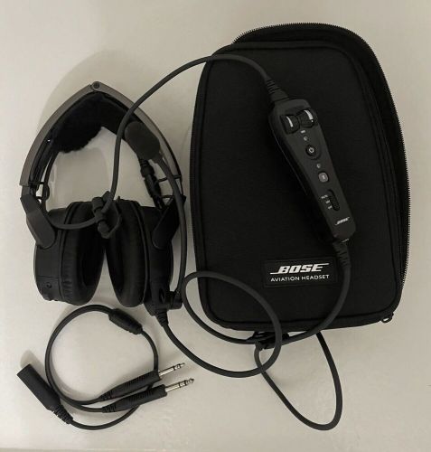 Bose a20 aviation headset with lemo 6pin bluetooth, case &amp; dual plug adapter