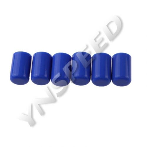 12mm 15/32&#034; silicone blanking cap intake vacuum hose end bung plug blue x 6