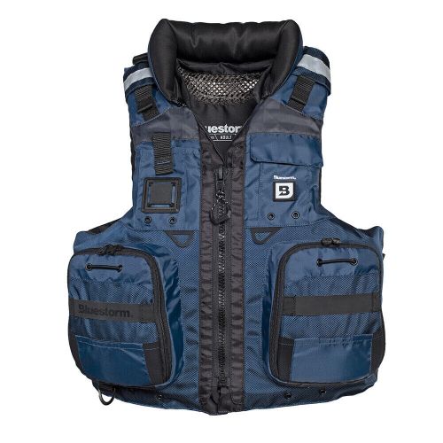 Bluestorm classic adult fishing life jacket - deep blue - s/m bs-70b-nav-s/m