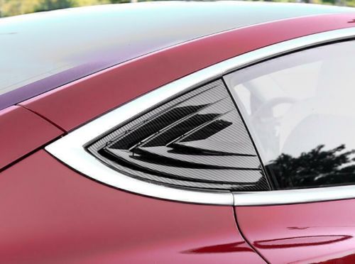 For tesla model 3 2017-2023 carbon fiber side vent window louver rear quarter