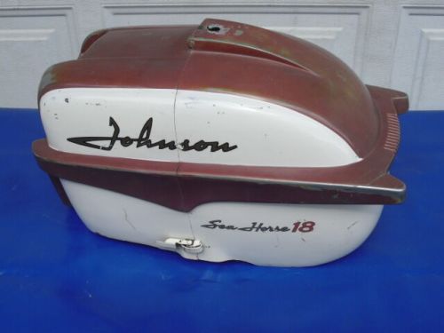 1950s evinrude-johnson 15hp &amp; 18hp motor cover/cowl assembly 2-pc $49.99