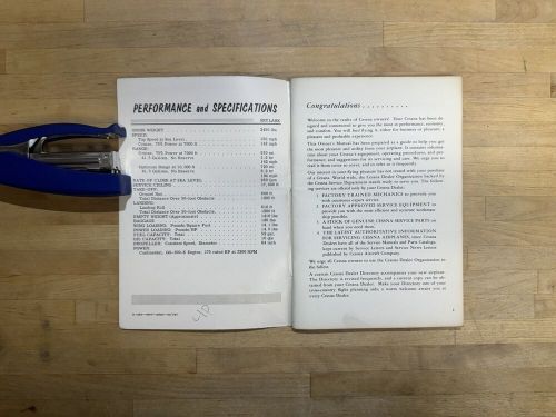 1962 cessna skylark owner’s manual