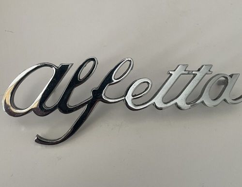 Alfa romeo chrome alfetta boot badge - classic car - great condition