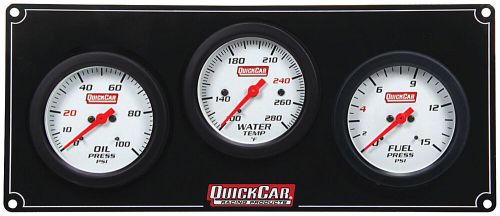 Quickcar racing products 61-7012 3 gauge extreme panel op/wt/fp