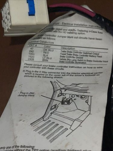 Oem gm z82 brake control trailer wire harness / gm 4 flat to 7 way adapter tow