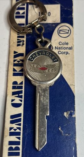 Vintage chevrolet key blank / 1970 / chevy / gm car / general motors /carded nos