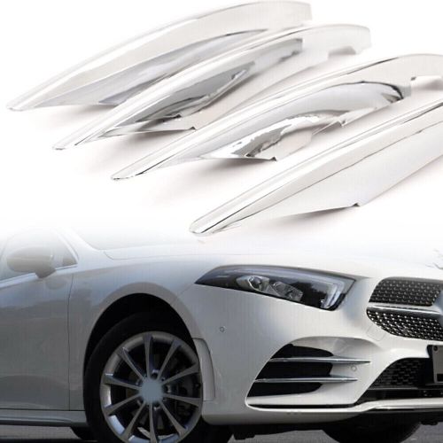 4x front fog light decorative cover trim chrome for mercedes-benz a-class 19 20