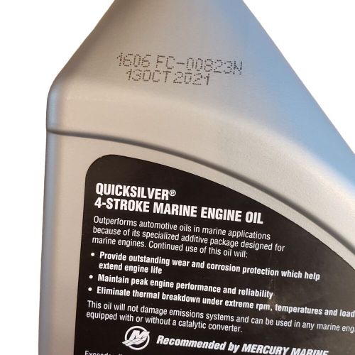 Mercury quicksilver 4-stroke 25w-40 premium engine oil (quart) 710-92-8m0078619