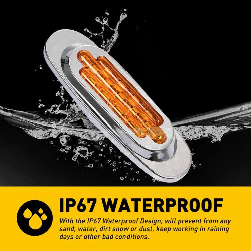 Amber 16led clearance side marker indicator light truck trailer accessory lamp