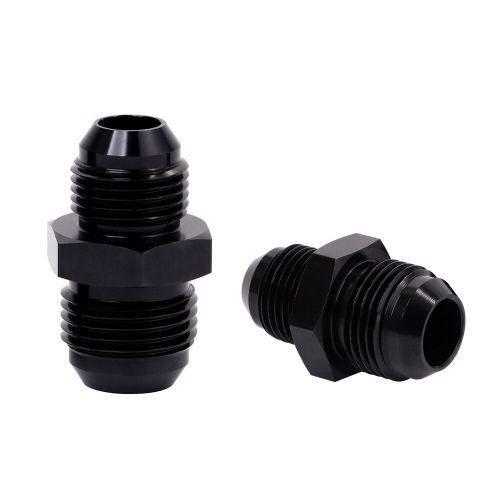 10an to 12an male flare coupler union straight fuel hose adapter fitting 2pcs