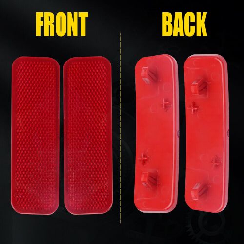 Rear bumper reflector set red lens for 2014-2022 transit connect 1.6l 2.0l 2.5l