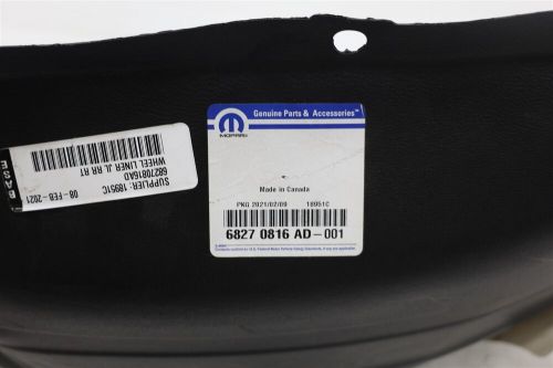 New oem mopar rear right fender wheel well liner 68270816ad wrangler 2018-2024