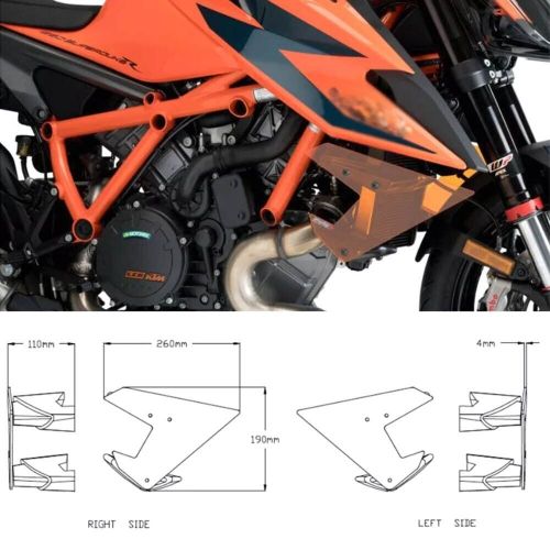 For ktm 1290 super duke rally side downforce naked wind wing spoilers 2020-2021