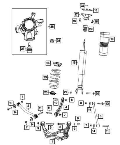 Genuine mopar rear coil spring right 5168262ab