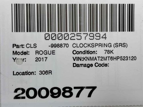 Fits 14 - 19 nissan rogue steering wheel clockspring 255545ha1a korea w/o heat