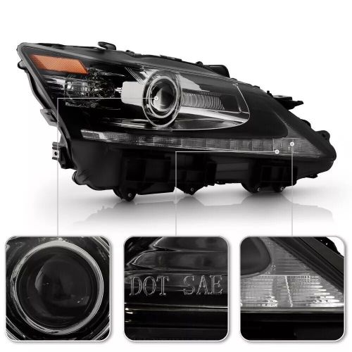 2013-2015 lexus gs350 gs450h hid w/o afs led drl projector headlight - passenger