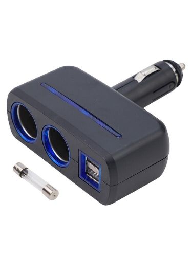 Hot sale brand new car power socket splitter charger 12v 2 way adapter splitter