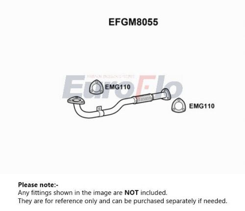 Exhaust pipe fits saab 9-3 ys3f 1.9d front 04 to 11 euroflo 5854235 quality new