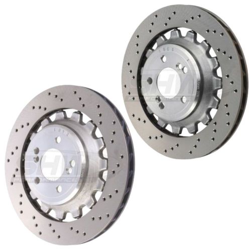 Shw rear brake discs drilled 380x28mm x2 r90 for bmw m2 / m2 comp / m2 cs f87