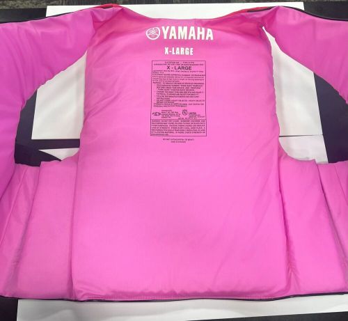 New oem yamaha nylon pink women&#039;s pfd 3-buckle life jacket xl - maw-21v3b-pk-xl