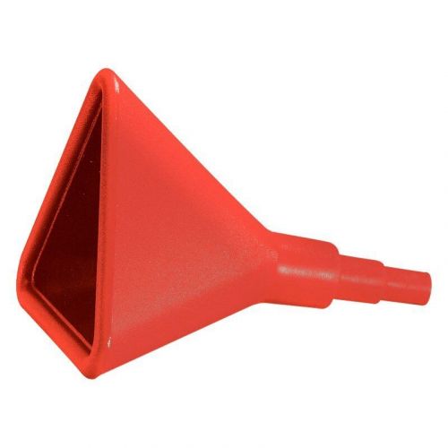 Jaz 550-014-06 - 14&#034; red plastic triangular funnel