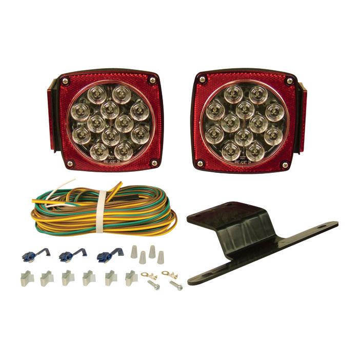 Blazer international led trailer light kit-custom clear lens #c5721