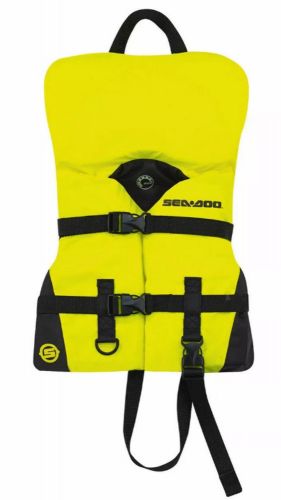 Sea doo sandsea kids life jacket &lt;30lbs blk/yellow 2858390426