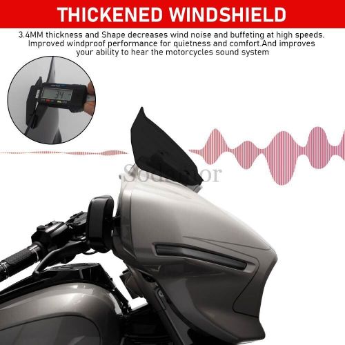 Motorcycle front fairing windshield windscreen fit for harley cvo street glide