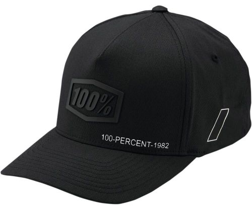 100% shadow flexfit hat black sm/md