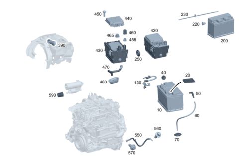 Genuine mercedes-benz starter battery 000-982-52-20