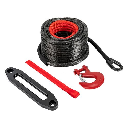 Synthetic winch rope winch line recovery cable 3/8&#034;x100ft 23809lbs for suv truck