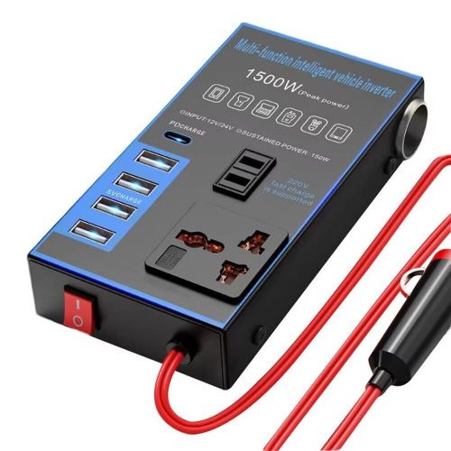 Dynamic energy solution portable 120w car charger inverter with safety features