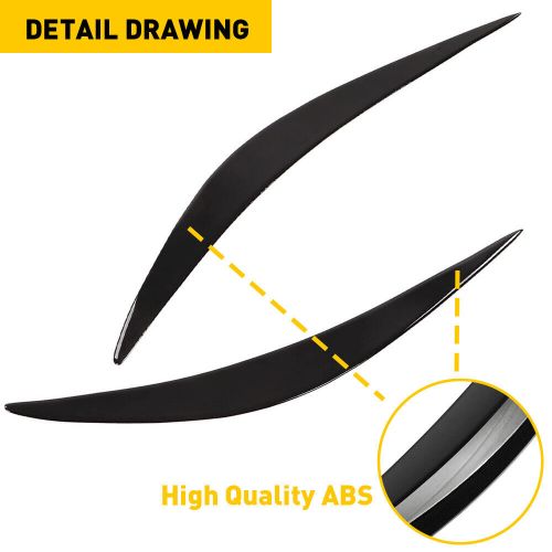 For 2014-2022 infiniti q50 headlight eyelid trim cover eyebrow rear black