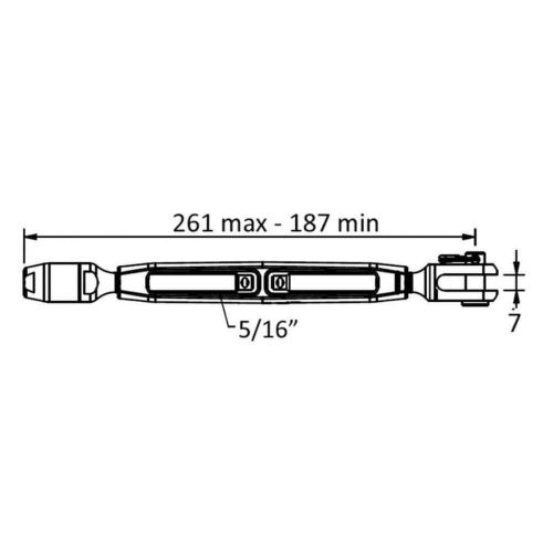 Turnbuckle w/chromed open cage Ø 4mm - 1 pc osculati  - 05.230.01 - 0523001