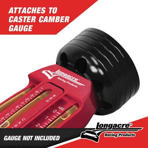 Longacre® 52-78424 billet magnetic caster camber gauge adap.