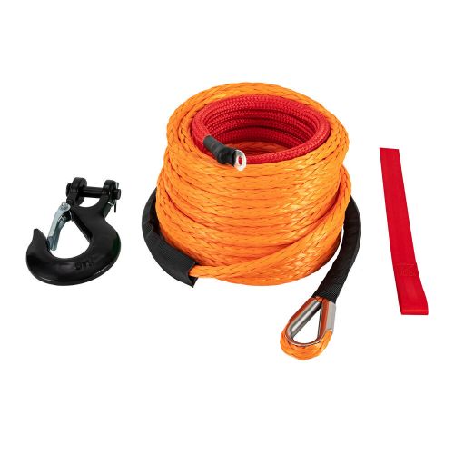 3/8&#034; x60&#039; synthetic winch rope line recovery cable 19,854 lbs for utv jeep winch