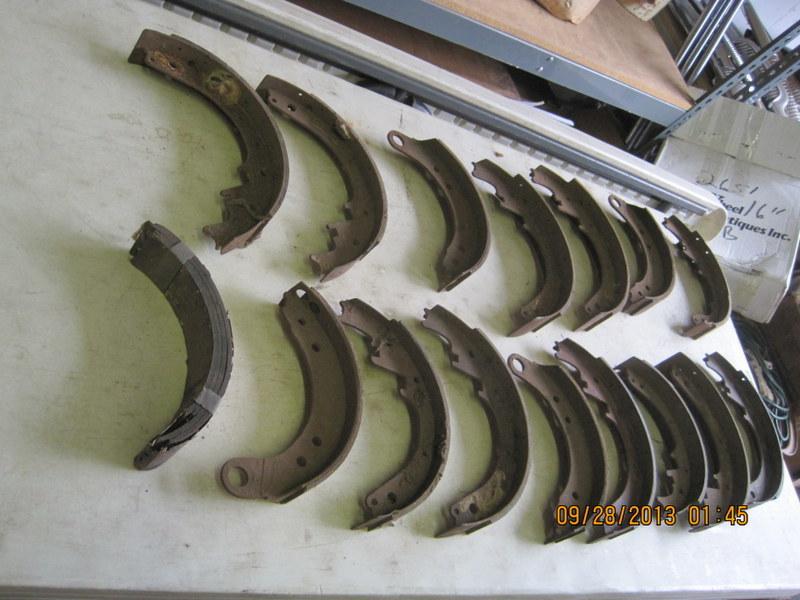 1920s 1930s 1940s vintage brake shoes - bulk lot 