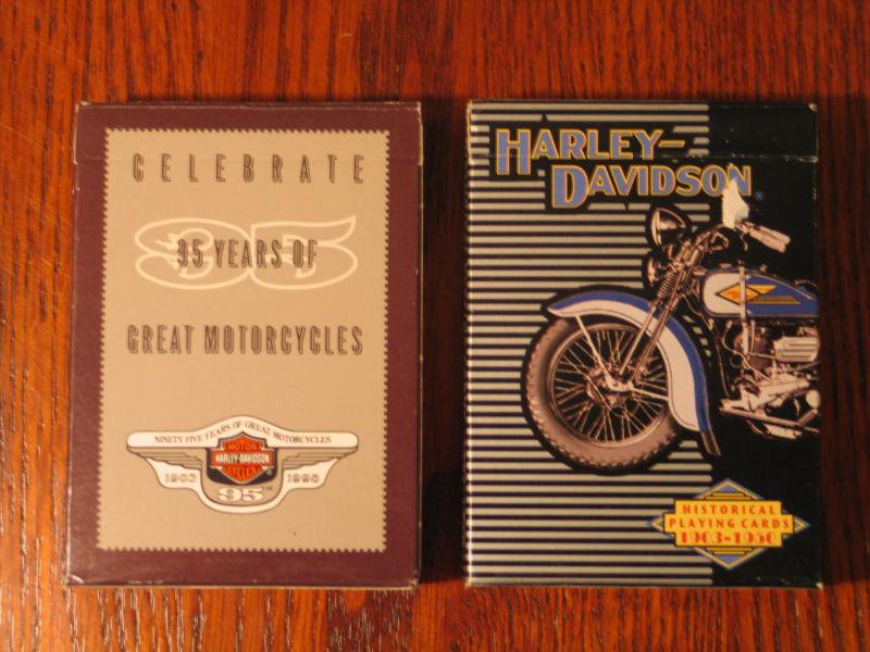 Harley-davidson historical playing cards 2 decks 