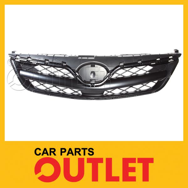 Front grille primered black frame mesh grid for 11-13 canada built corolla xle