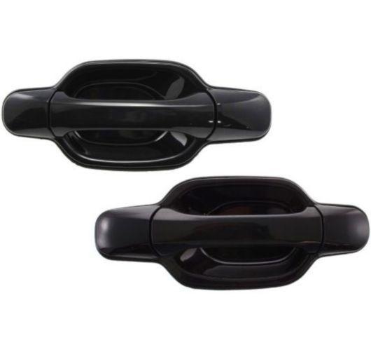 New rear door handle exterior outside smooth black pair set for colorado canyon