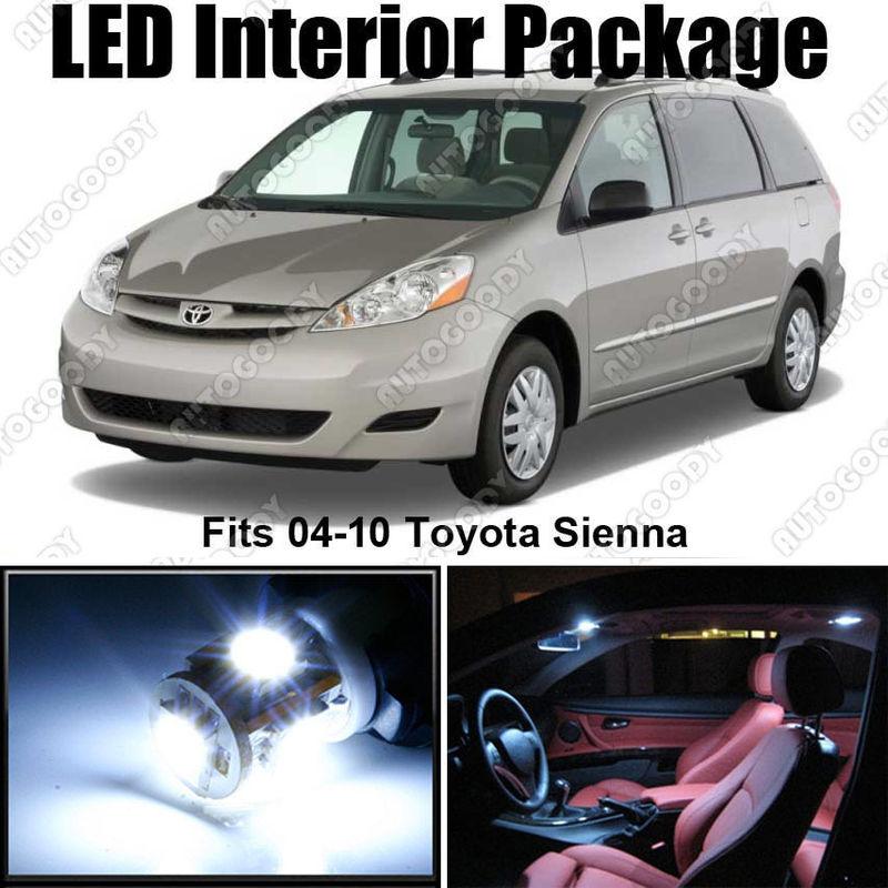 11x white led lights interior package for toyota sienna