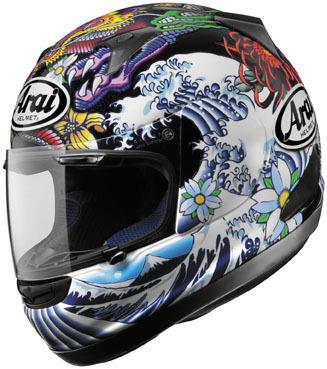 New arai rx-q full-face adult helmet, oriental black, large/lg