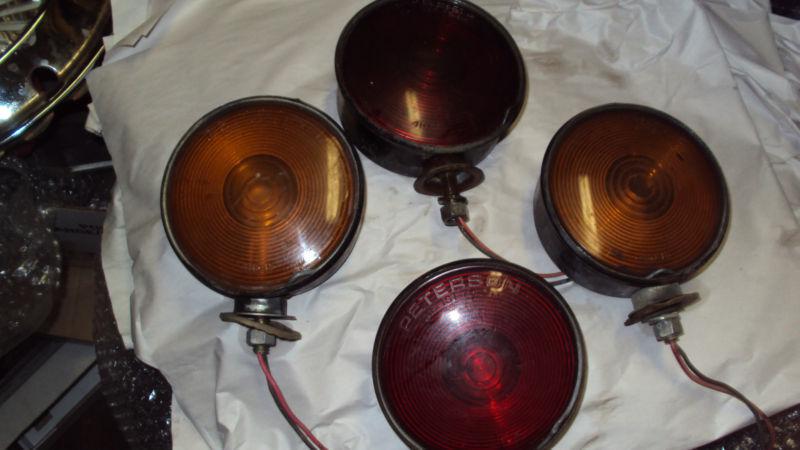 Old tail lights truck ? rat rod custom set of 4 2 red and 2 yellow