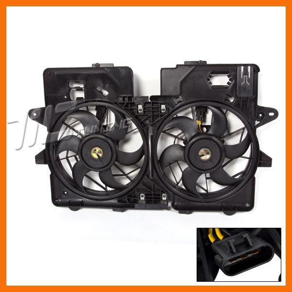 Ford escape sport v6 condenser radiator fan assembly dual blade motor shroud 05-