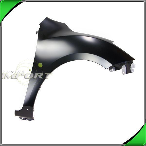 2010-2011 mazda 3 passenger right front fender primed black steel wo skirt mldg