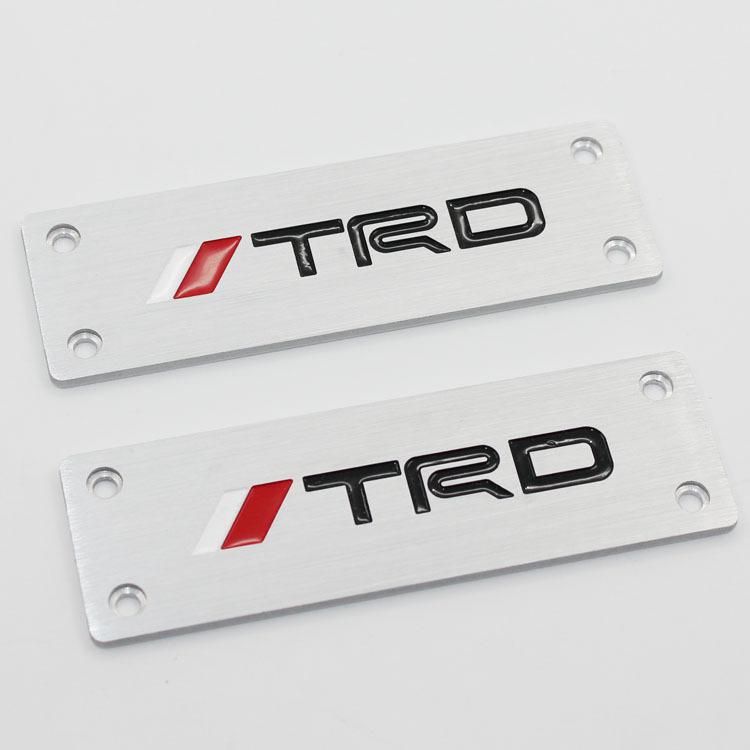 2pcs trd sport style floor mat badge carpet emblem fit for toyota 