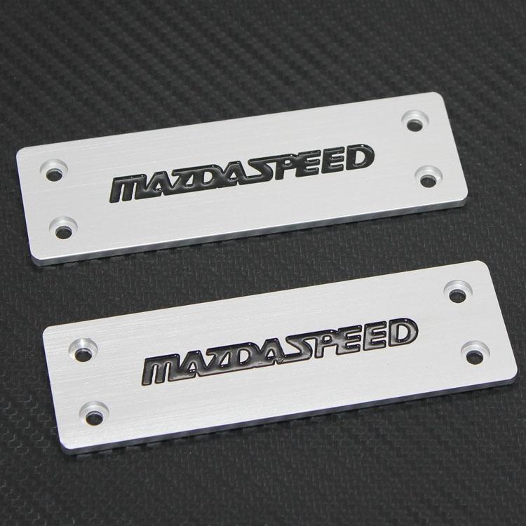 2pcs mazdaspeed floor mat badge carpet emblem pad pads fit mazda 2 3 5 6 cx-5