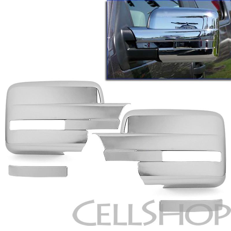 09-12 ford f150 pickup truck triple chrome side mirror cover moulding trim